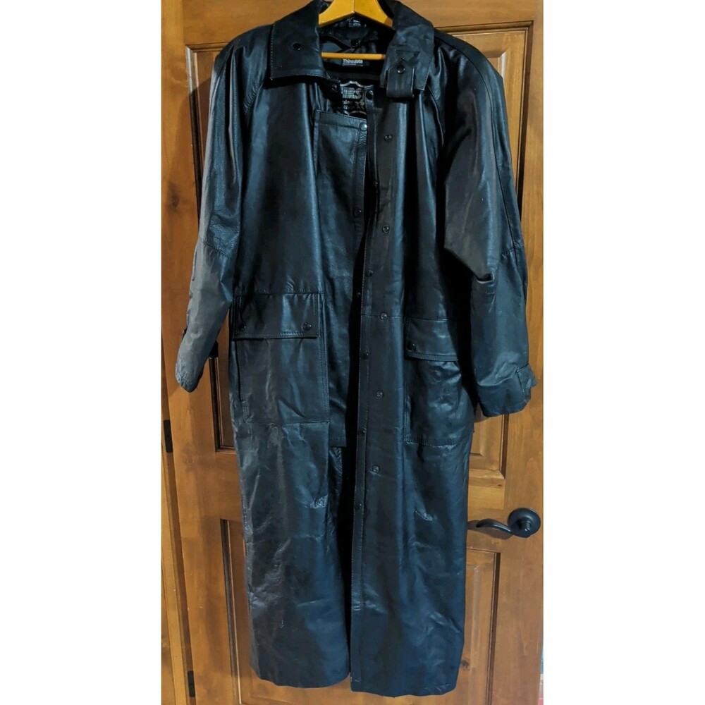 High quality Genuine Leather Duster with Removable Lining by FIRST Mens Size 2XL